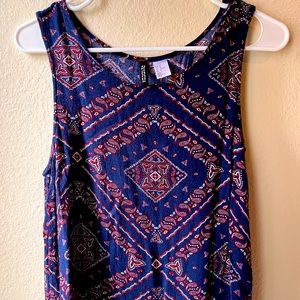 Open in the back, tank top,